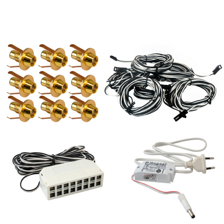 Pirts apgaismojums Led Lite 9, zelta