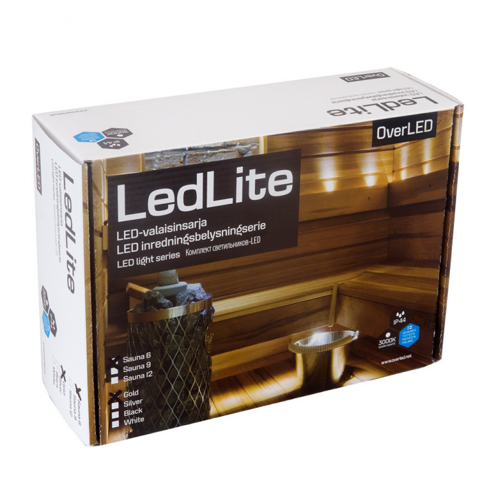 LedLite 12 LED pirts apgaismojuma komplekts, zelta krāsā