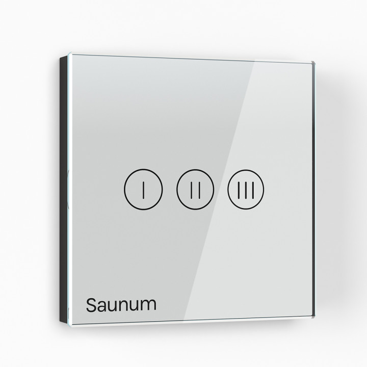 Pirts klimata kontrole SAUNUM Base S Solution, balts vadības panelis