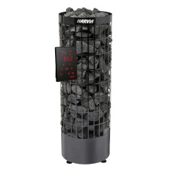 Elektriskā pirts krāsns - HARVIA Cilindro Black Steel PC70XE 6,8 kW