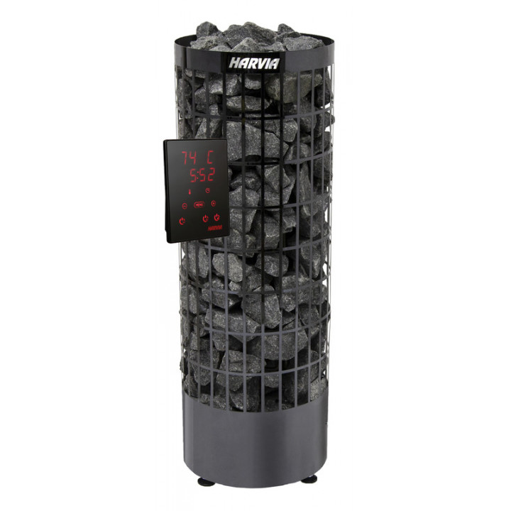 Elektriskā pirts krāsns - HARVIA Cilindro Black Steel PC70XE 6,8 kW, displeja priekšmets