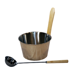 SAUNIA nerūsējošā tērauda komplekts 4 l 