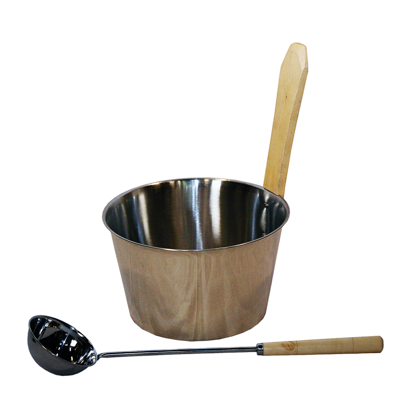 SAUNIA nerūsējošā tērauda komplekts 4 l