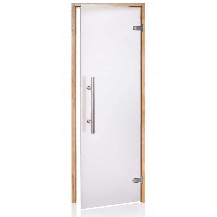 AD PREMIUM LIGHT stikla pirts durvis, matēts stikls, 70 x 190, alksnis, matēti caurspīdīgs