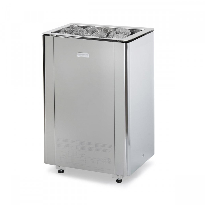 Elektriskā pirts krāsns - Narvi Ultra Small 9,0 kW, nerūsējošā tērauda krāsā