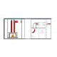 Pirts ventilators VOK-T 150°C, 135/Ø100mm, ar pretvārstu