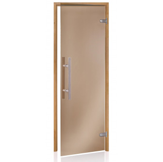 AD PREMIUM LIGHT stikla pirts durvis, termo apses koks