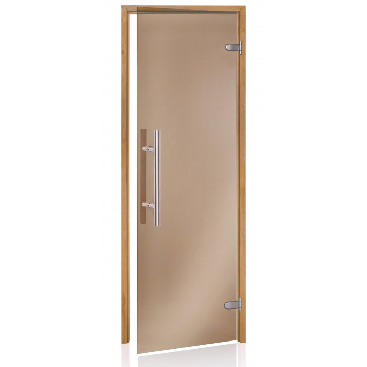 AD PREMIUM LIGHT stikla pirts durvis, termo apses koks