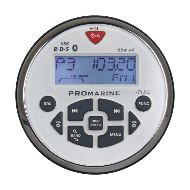 Mūzikas centrs bez skaļruņiem, ūdensnecaurlaidīgs, balts