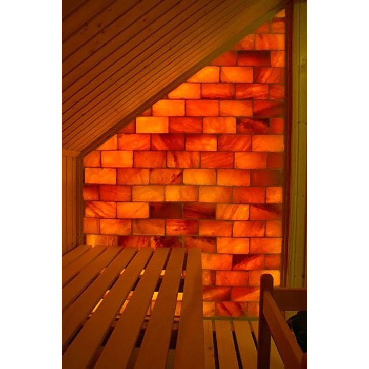 Pulēti Himalaju sāls ķieģeļi ar iecirtumu 200x100x25mm