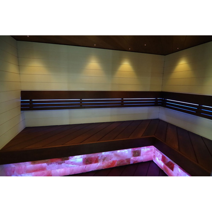 Pulēti Himalaju sāls ķieģeļi ar iecirtumu 200x100x25mm