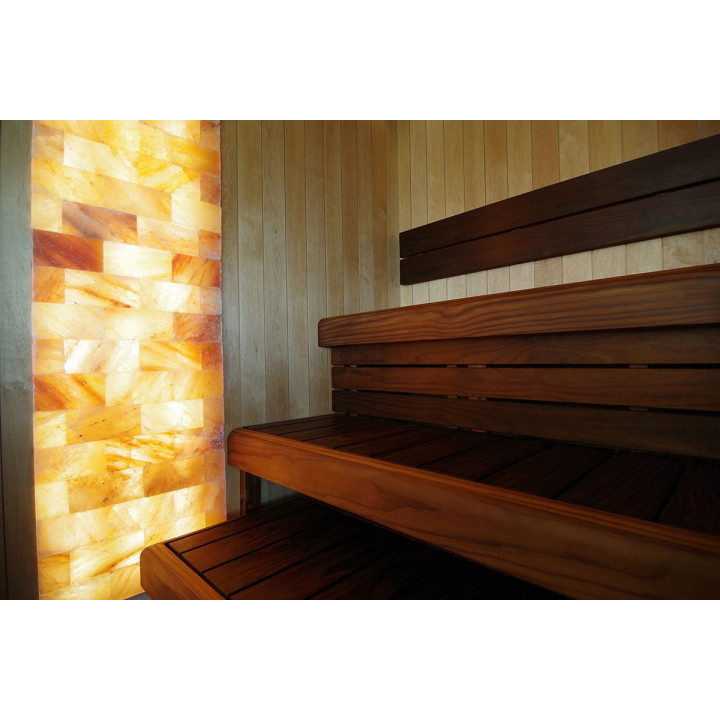 Pulēti Himalaju sāls ķieģeļi ar iecirtumu 200x100x25mm