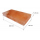 Pulēti Himalaju sāls ķieģeļi ar iecirtumu 200x100x25mm