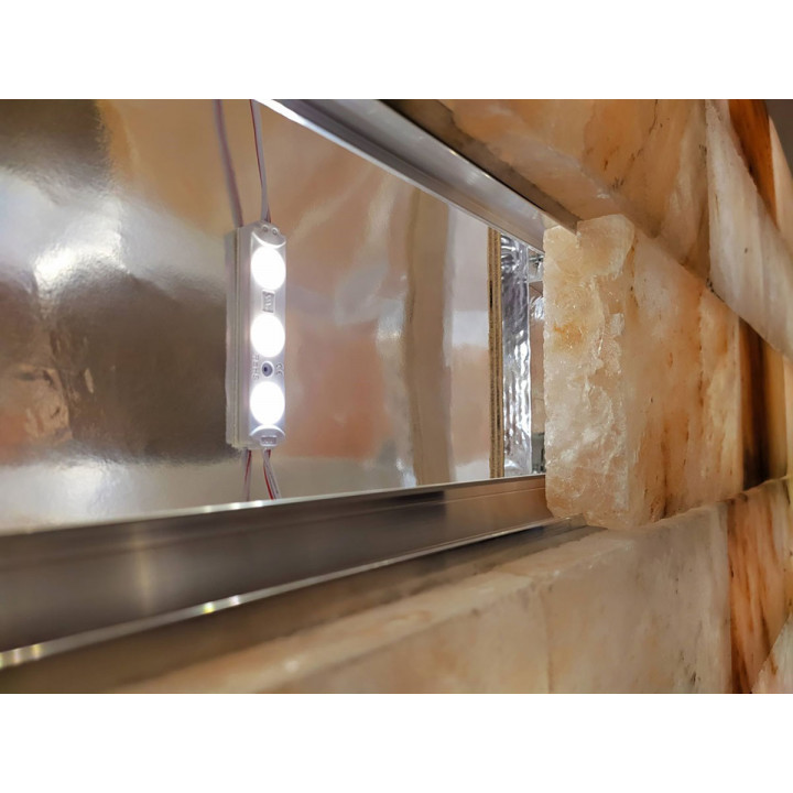 Pulēti Himalaju sāls ķieģeļi ar iecirtumu 200x100x25mm