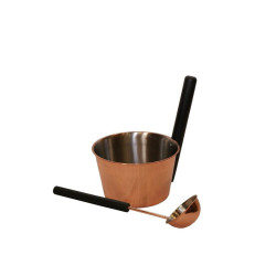 SAUNIA nerūsējošā tērauda komplekts 4 l, melns rokturis 