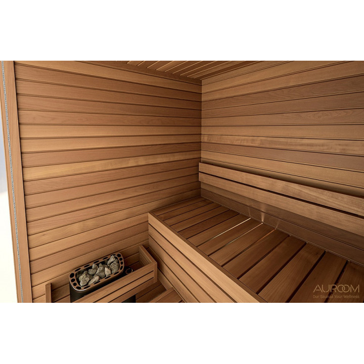 Auroom pirts kabīne 150x150x205cm, ar stiklu
