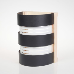 Abažūrs SAUFLEX, melns, balts 