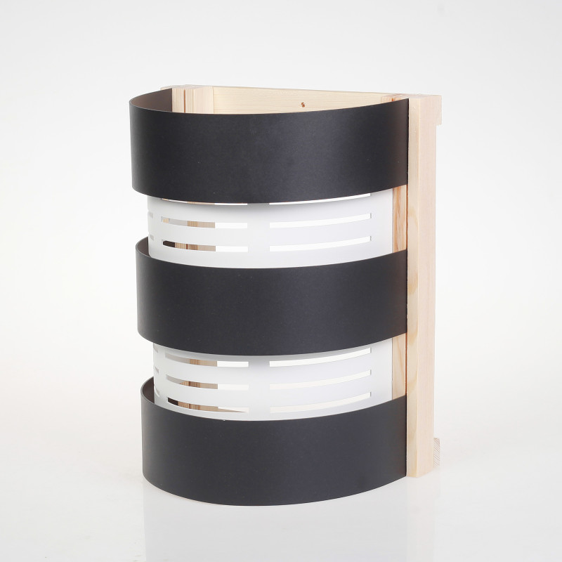 Abažūrs SAUFLEX, melns, balts