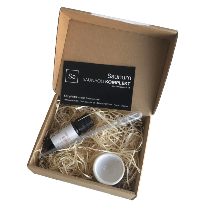 SAUNUM komplekts ar ēterisko eļļu