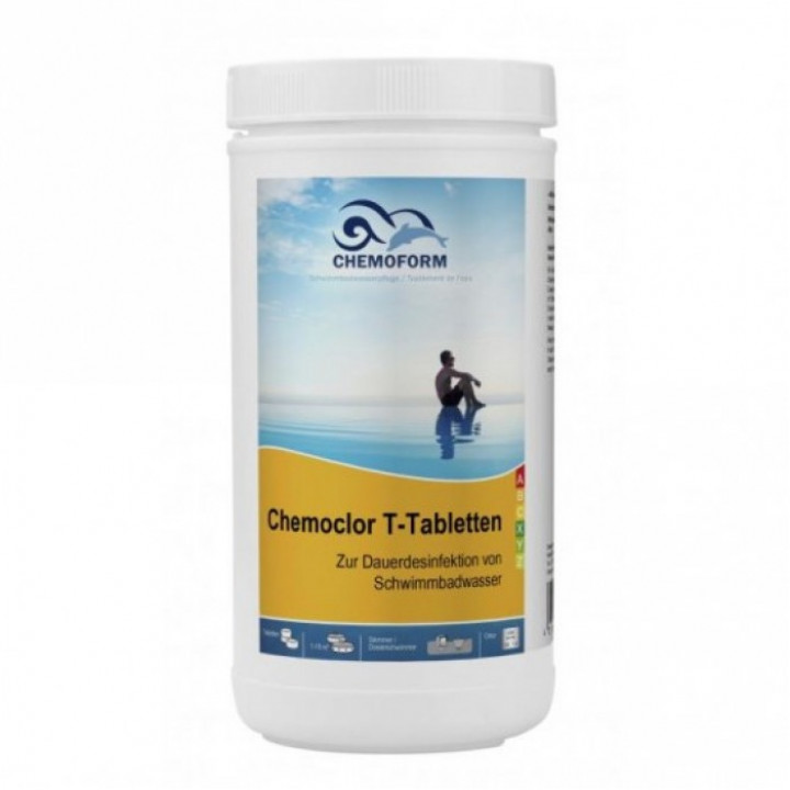 Lēni šķīstošās hlora CHEMOCLOR T tabletes 20 g, 1 kg