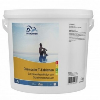 Lēni šķīstošās hlora CHEMOCLOR T tabletes 20 g, 5 kg
