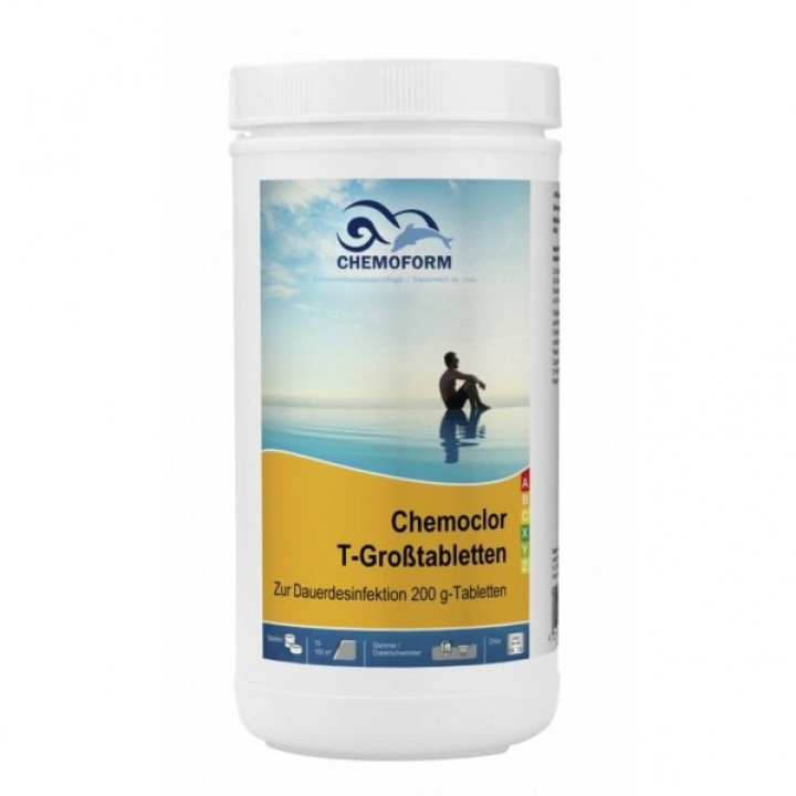 Lēni šķīstošās hlora CHEMOCLOR T tabletes 200 g, 1 kg