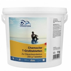 Lēni šķīstošās hlora CHEMOCLOR T tabletes 200 g, 5 kg