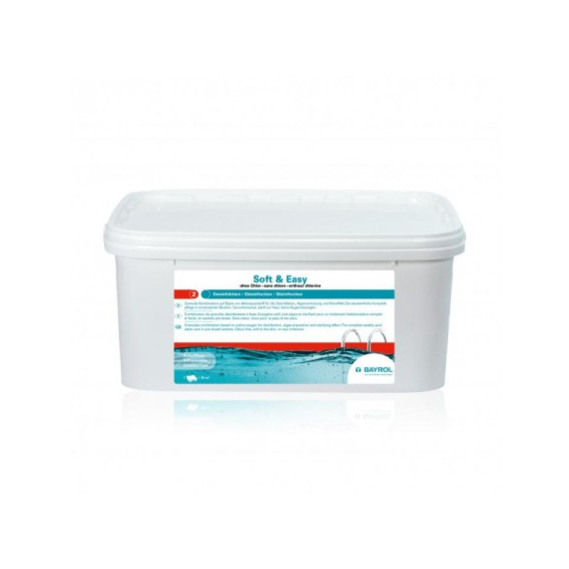 Baseina kopšanas līdzeklis BEZ HLORA Soft & Easy, 4,48 kg
