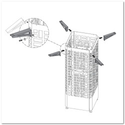 Montāžas kronšteini EOS Edge krāsns korpusam 