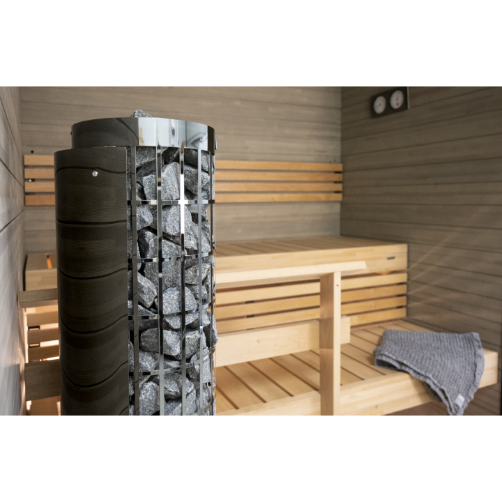Elektriskā pirts krāsns - HARVIA Cilindro Black Steel PC66E 6,6 kW