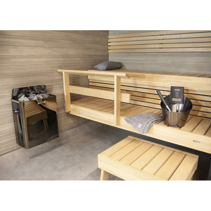 Elektriskā pirts krāsns - HARVIA The Wall Black Steel SW60 6 kW