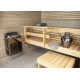 Elektriskā pirts krāsns - HARVIA The Wall Black Steel SW60 6 kW