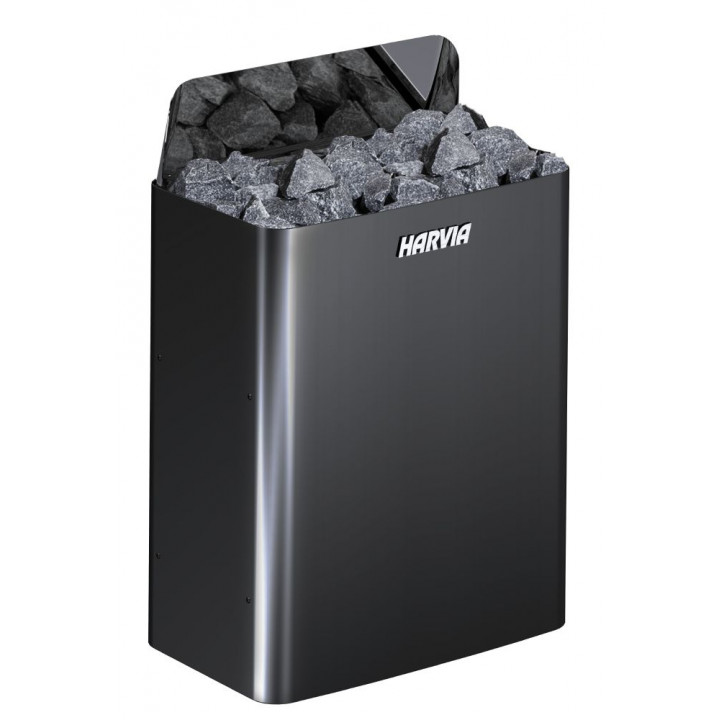 Elektriskā pirts krāsns - HARVIA The Wall Black Steel SW60E 6 kW