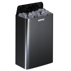 Elektriskā pirts krāsns - HARVIA The Wall Black Steel SW90E 9 kW 