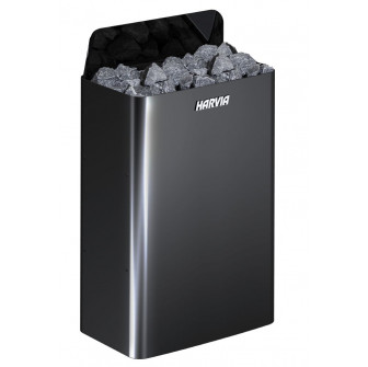 Elektriskā pirts krāsns - HARVIA The Wall Black Steel SW90E 9 kW