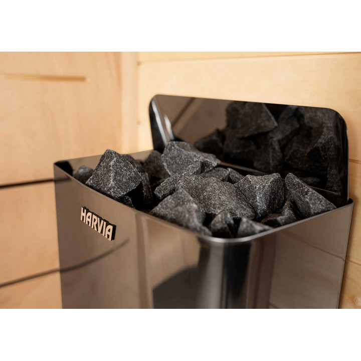 Elektriskā pirts krāsns - HARVIA The Wall Black Steel SW60 6 kW