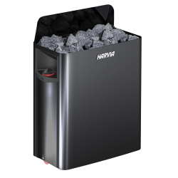 Elektriskā pirts krāsns - HARVIA The Wall Black Steel SW60 6 kW 