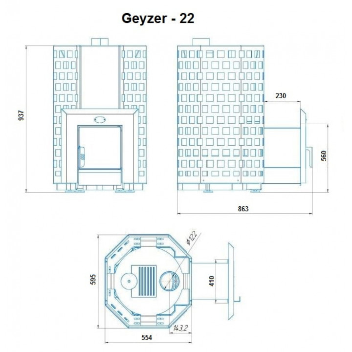 Malkas pirts krāsns - NOVA GEYZER 22