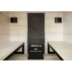 HARVIA akmens siena, pelēks rāmis 