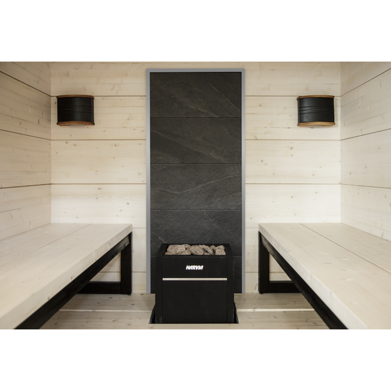 HARVIA akmens siena, pelēks rāmis