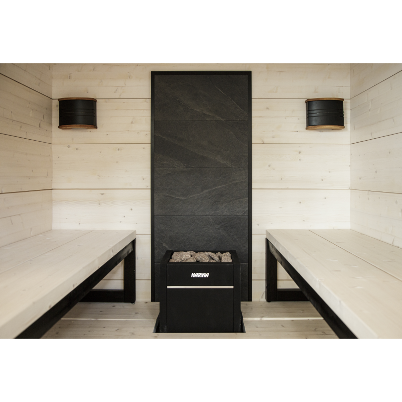 HARVIA akmens siena, Melns rāmis