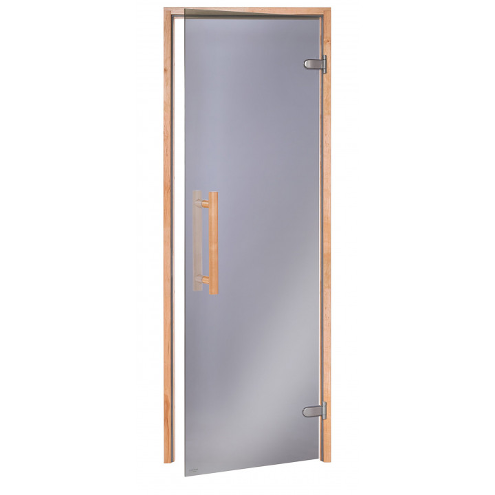 AD NATURAL stikla pirts durvis, 80 x 210, Alksnis, Pelēkas