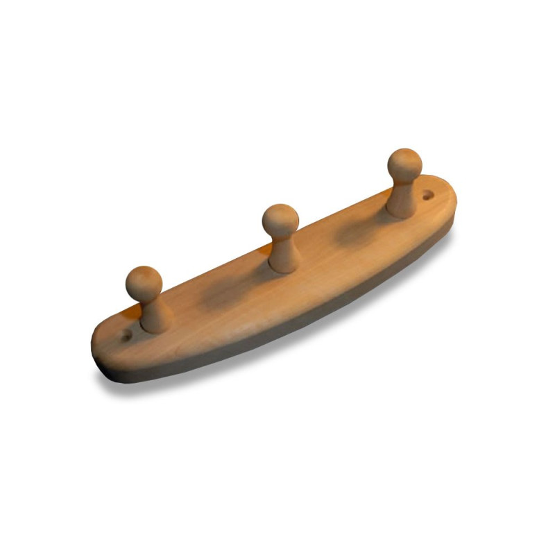 Alkšņa koka pakaramais ar 3 āķiem