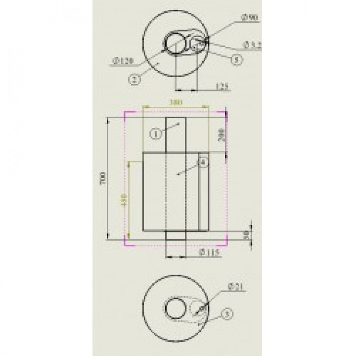 TURNE PIRTIM 45 L 0,8 mm, 115/D115
