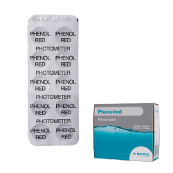 Ūdens testēšanas tabletes fenola sarkanā fotometram, pH noteikšanai, 10 tabletes 