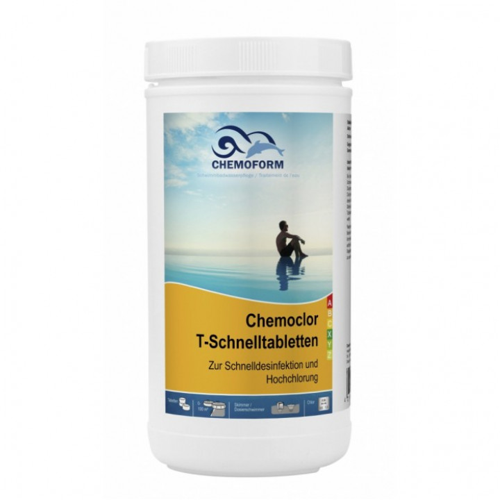 Ātri šķīdināmās hlora tabletes CHEMOCLOR, 1 kg