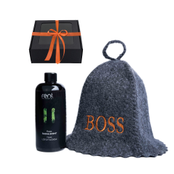 Dāvanu komplekts BOSS dāvanu kastītē. Vāciņš un smaržu esence 