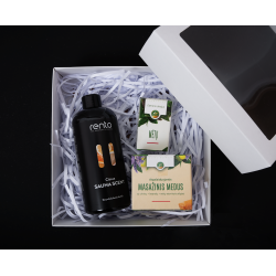 Dāvanu komplekts dāvanu kastītē LEMON. Medus, ēteriskās eļļas un smaržas esence 