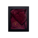 Dāvanu komplekts dāvanu kastītē VIŅAI. Sieviešu pirts cepure un priekšauts - BURGUNDY - 0