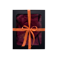 Dāvanu komplekts dāvanu kastītē VIŅAI. Sieviešu pirts cepure un priekšauts - BURGUNDY